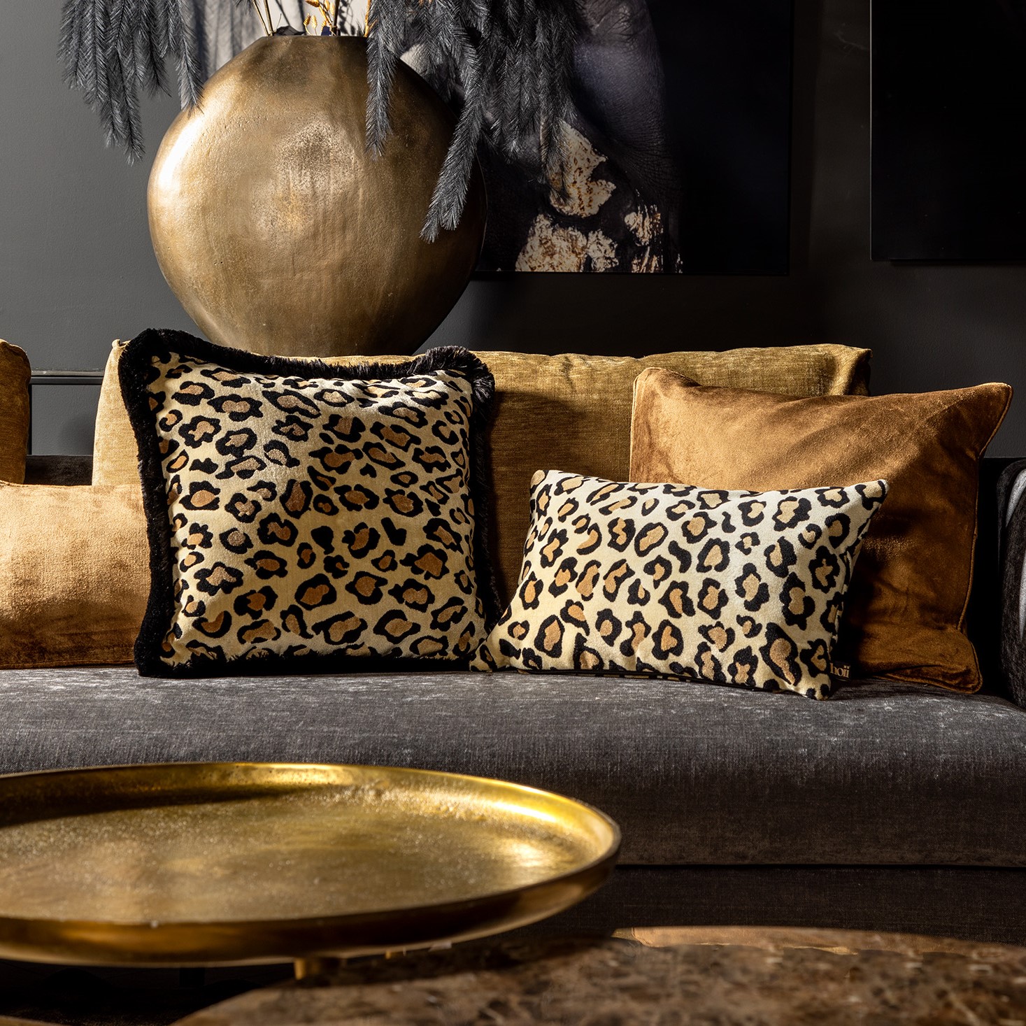 EVITA | Cushion | 30x50 cm Pumice Stone | Beige | Velvet | Hoii | With luxury inner cushion