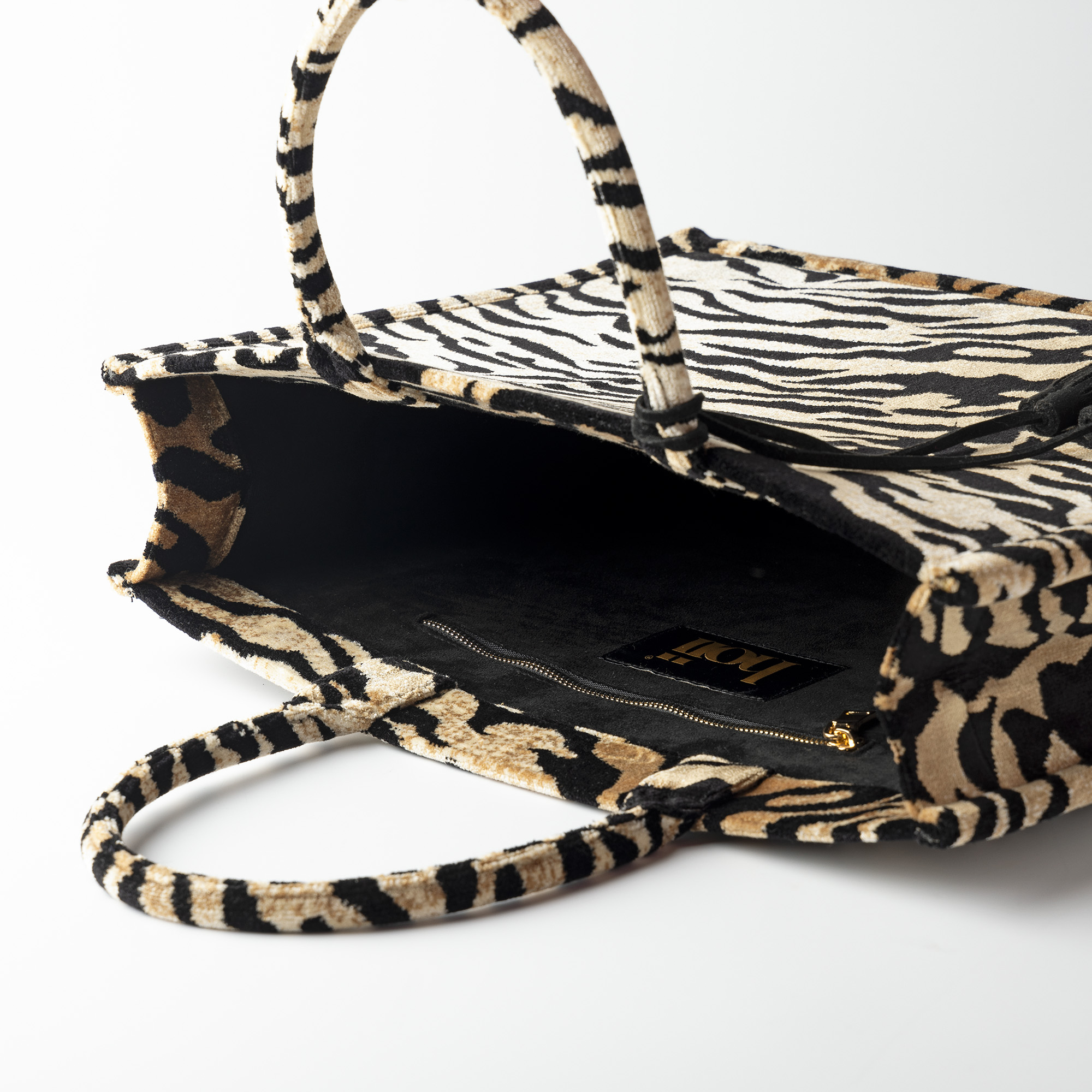 ELEONORA | Tote-bag | Shopper | 43x34x13 cm | Pumice Stone | Beige | Multicolor |  Hoii