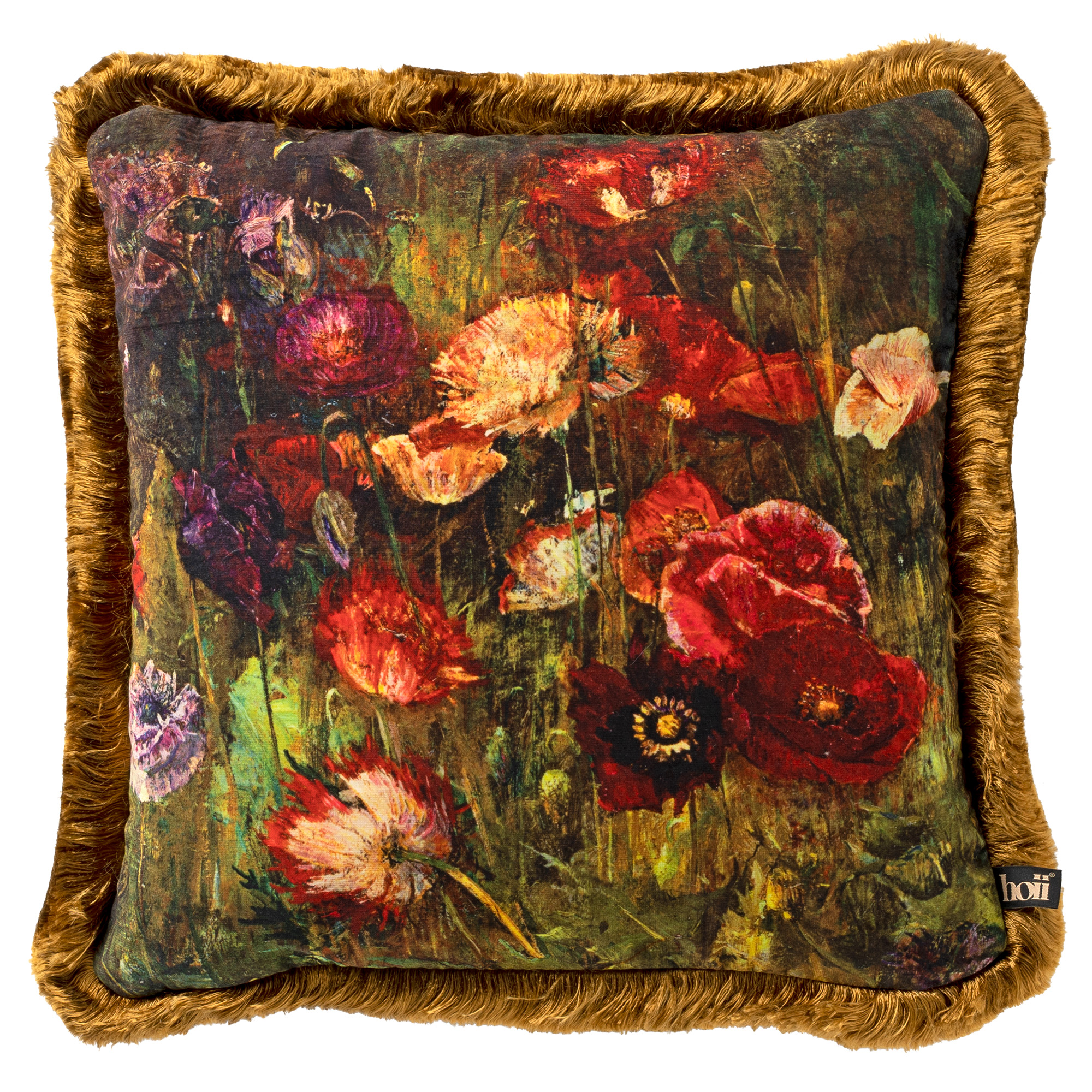VERONA | Coussin | 45x45 cm Tobacco Brown | Marron | Velours | Hoii | Avec un rembourrage luxueux