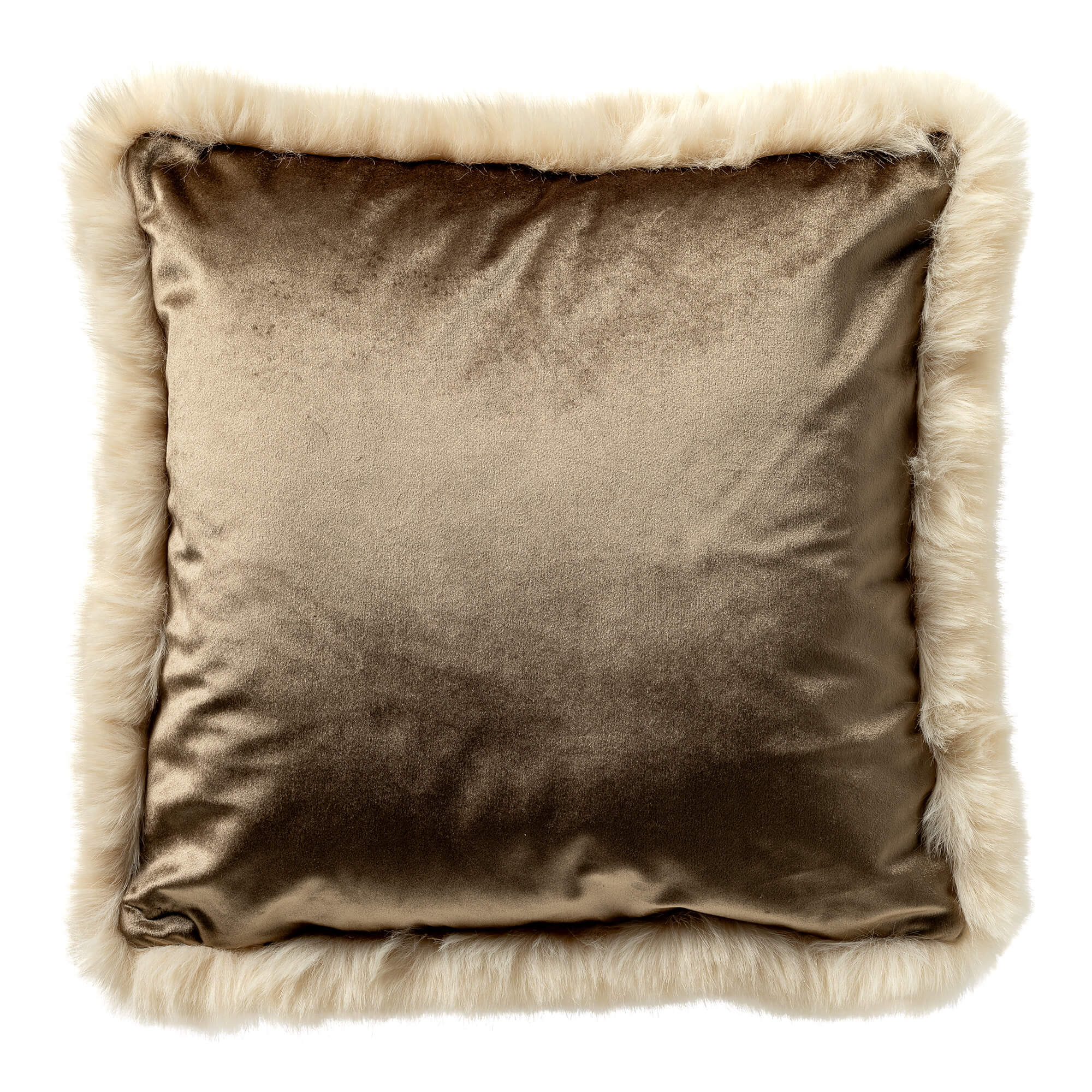 JULIA | Cushion 45x45 cm | Parchment | Brown | Hoii | With luxury inner cushion