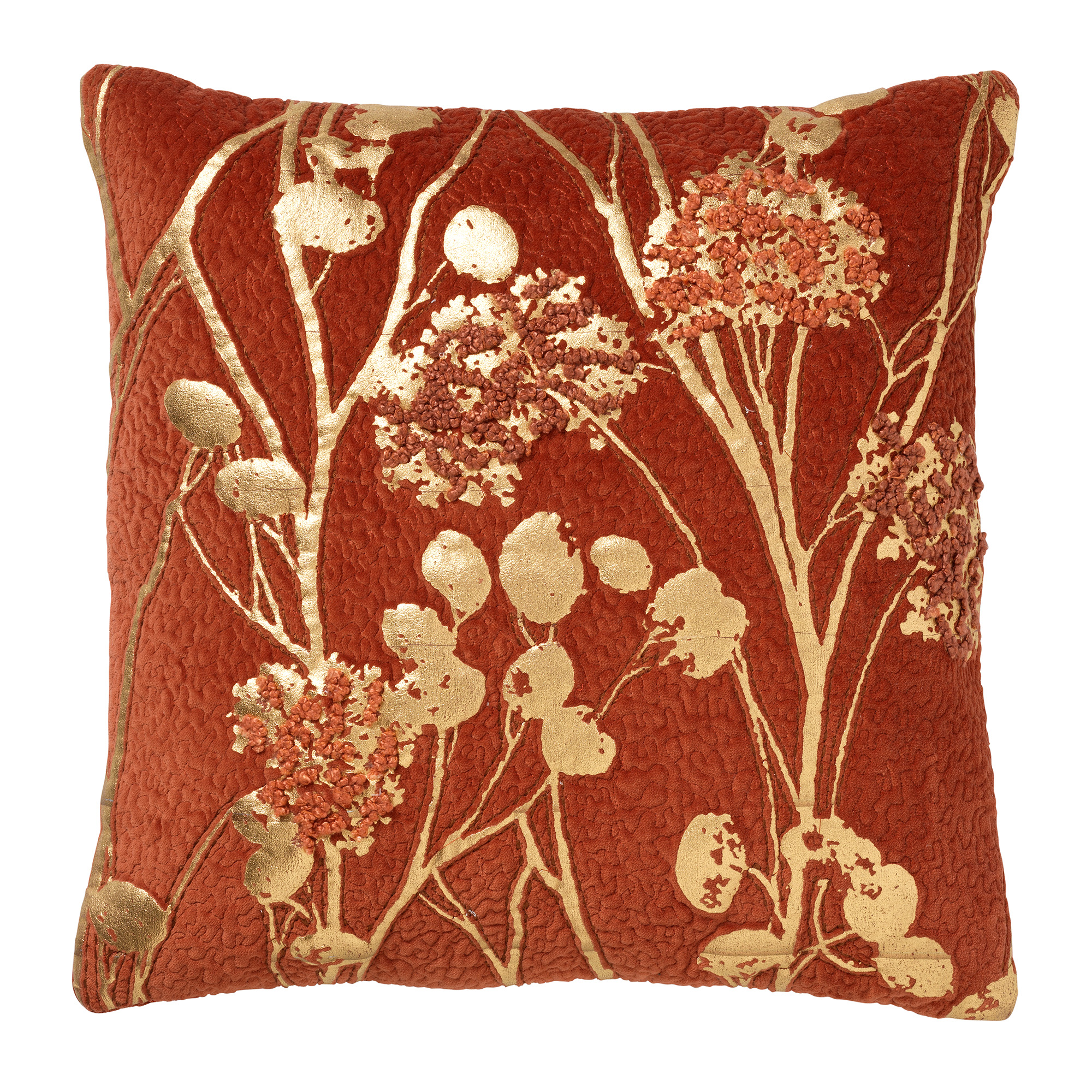 MABELLE |  Cushion |  45x45 cm Potters Clay | Orange | Hoii | with GRS feather filling