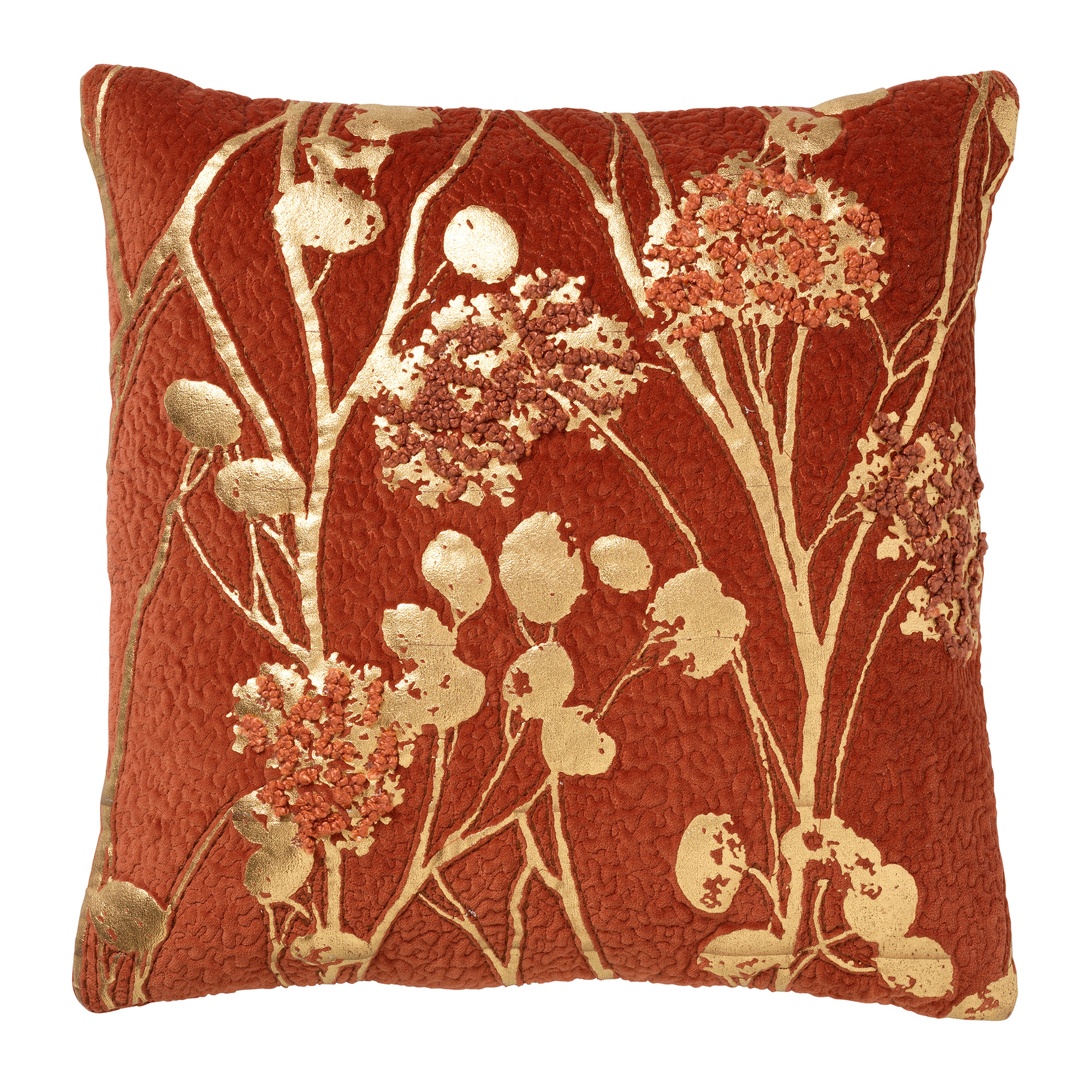 MABELLE | Coussin | 45x45 cm Potters Clay | Orange | Hoii | Avec un rembourrage luxueux