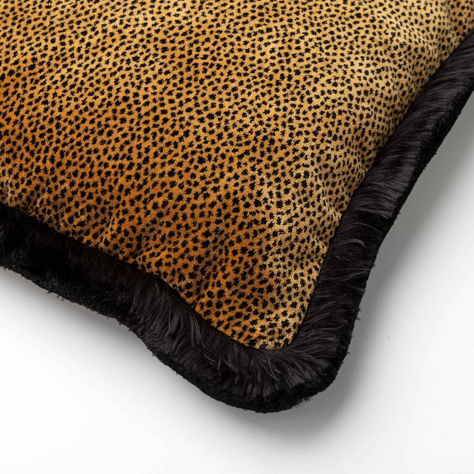 ELISABETH | Coussin | 45x45 cm Tobacco Brown | Marron | Velours | Impression de points | Hoii | Avec un rembourrage luxueux