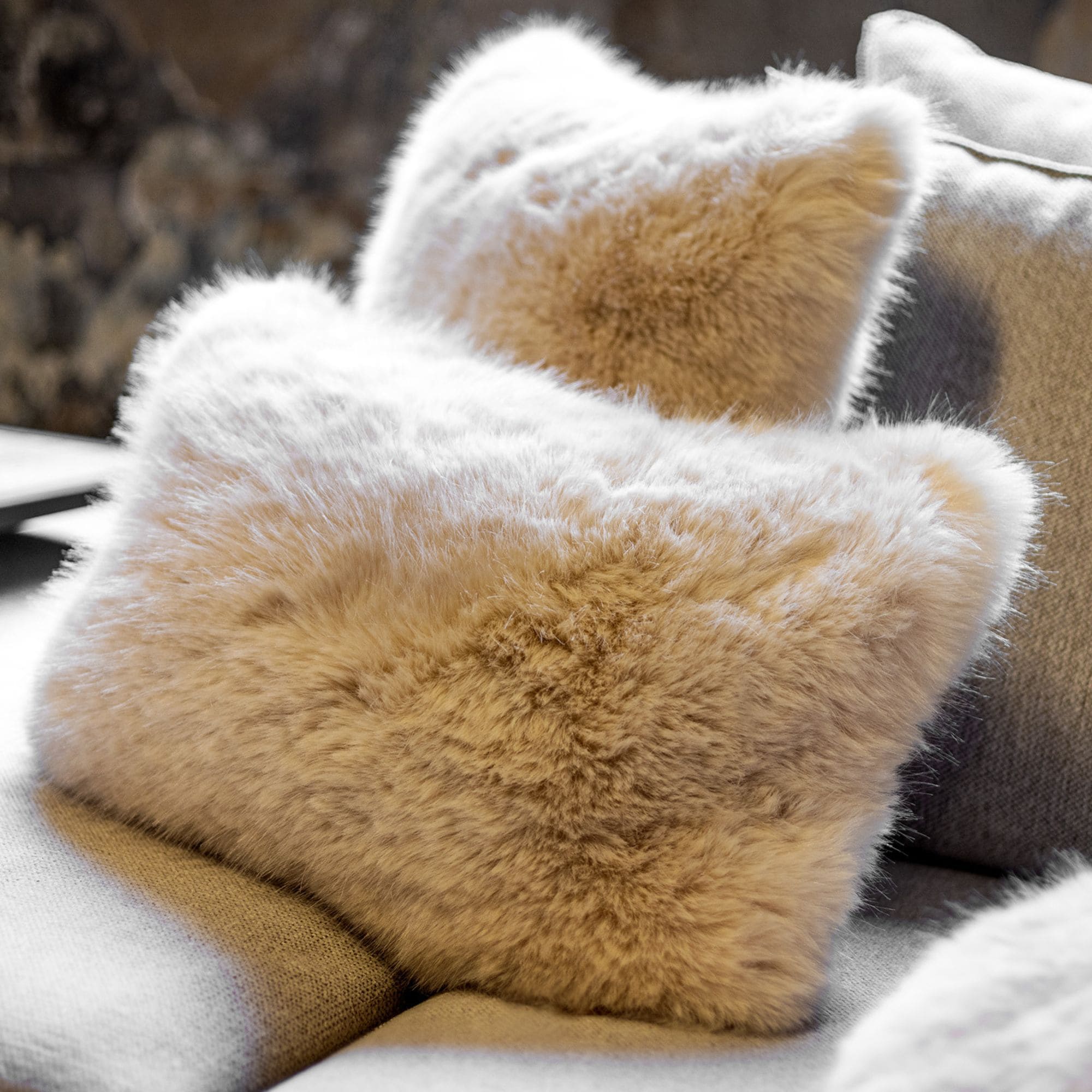 JULIA | Cushion | 30x50 cm | Parchment | Brown | Hoii | With luxury inner cushion