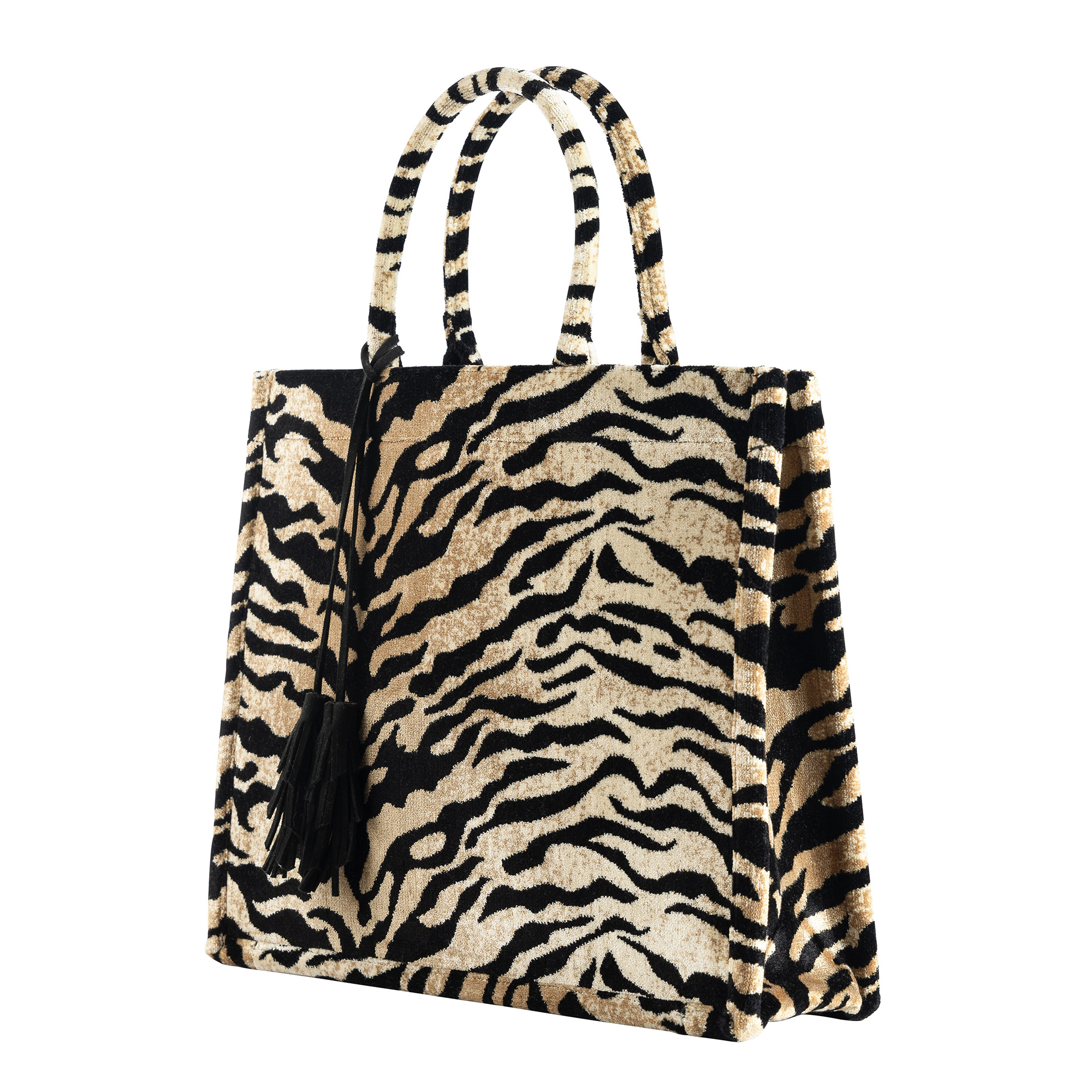 ELEONORA | Tote-bag | Shopper | 43x34x13 cm | Pumice Stone | Beige | Multicolor |  Hoii
