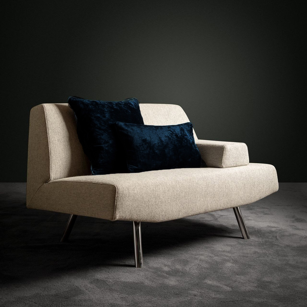 CHLOE | Cushion | 30x50 cm Insignia Blue | Blue | Hoii | With luxury inner cushion