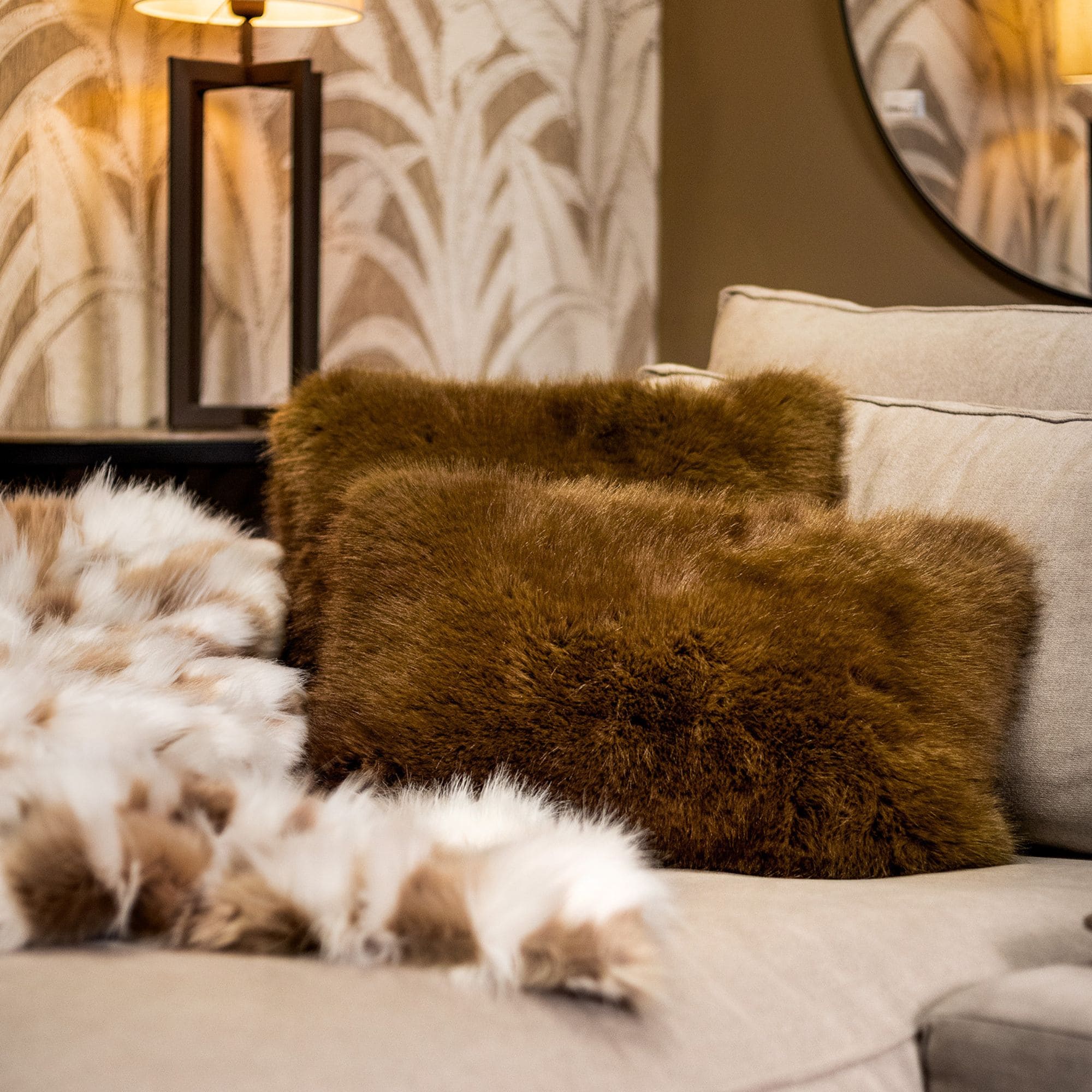 JULIA | Coussin | 30x50 cm | Otter | Marron | Hoii | Avec coussin intérieur de luxe