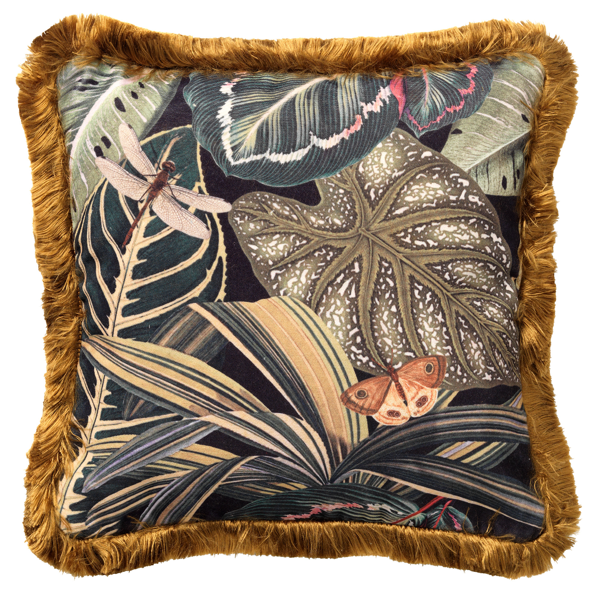 GENEVIEVE | Cushion |  45x45 cm Raven | Black | Hoii | with GRS feather filling