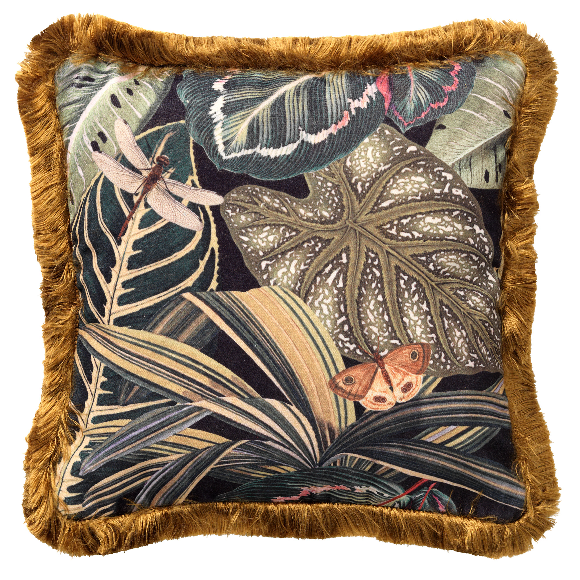 GENEVIEVE | Coussin | 45x45 cm Raven | Noir | Hoii | Avec un rembourrage luxueux