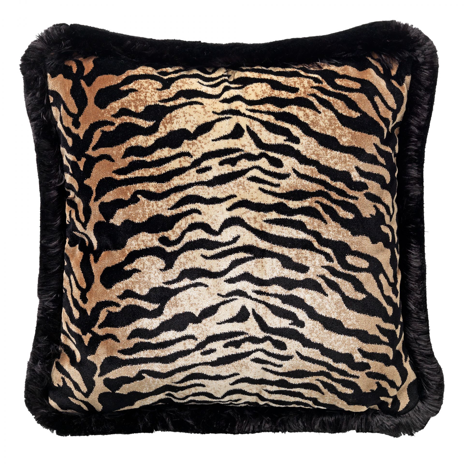 ELEONORA | Cushion | 45x45 cm Pumice Stone | Beige | Velvet | Animal print | Hoii |With luxury inner cushion