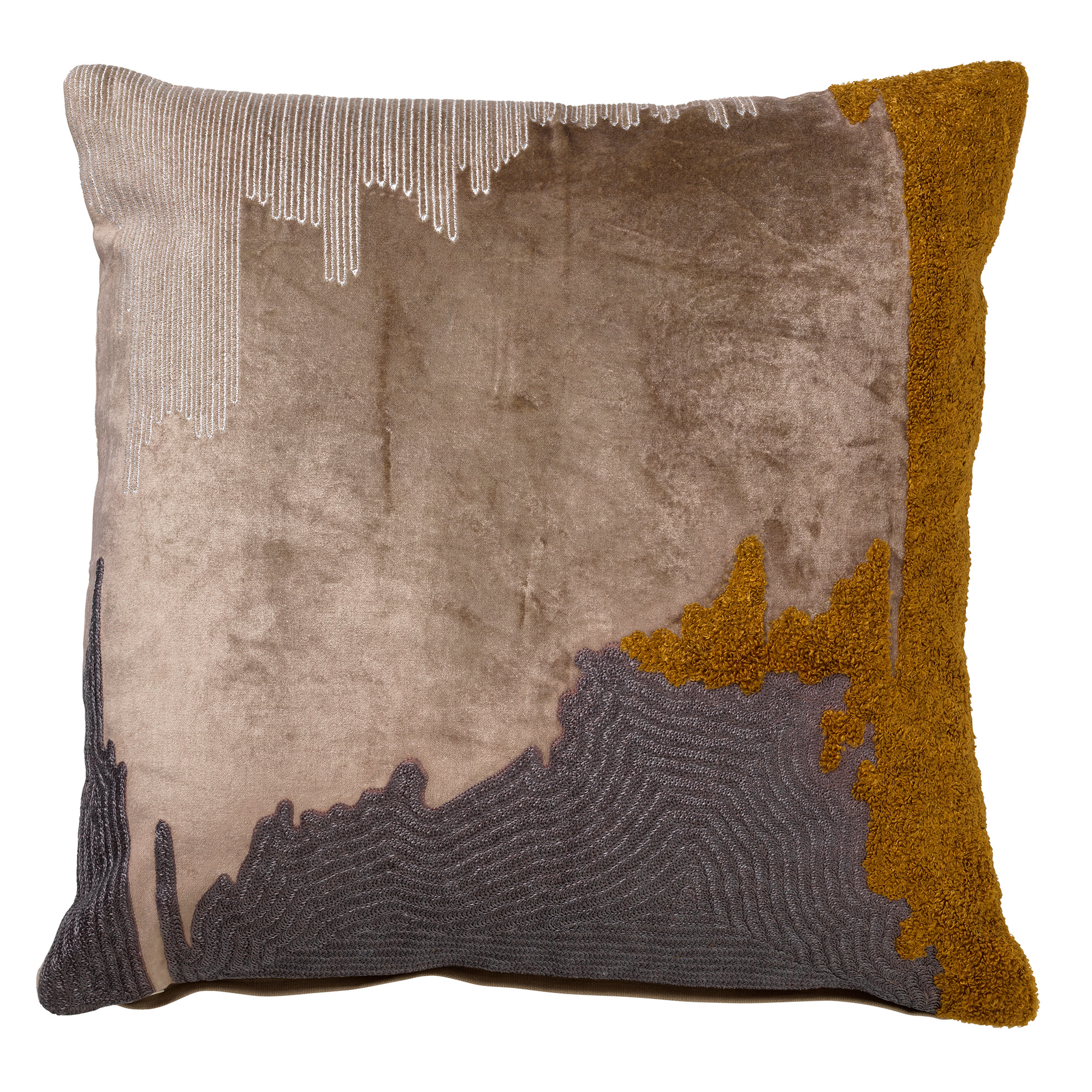 MONET | Cushion | 45x45 cm Pumice Stone | Beige | Hoii | with GRS feather filling