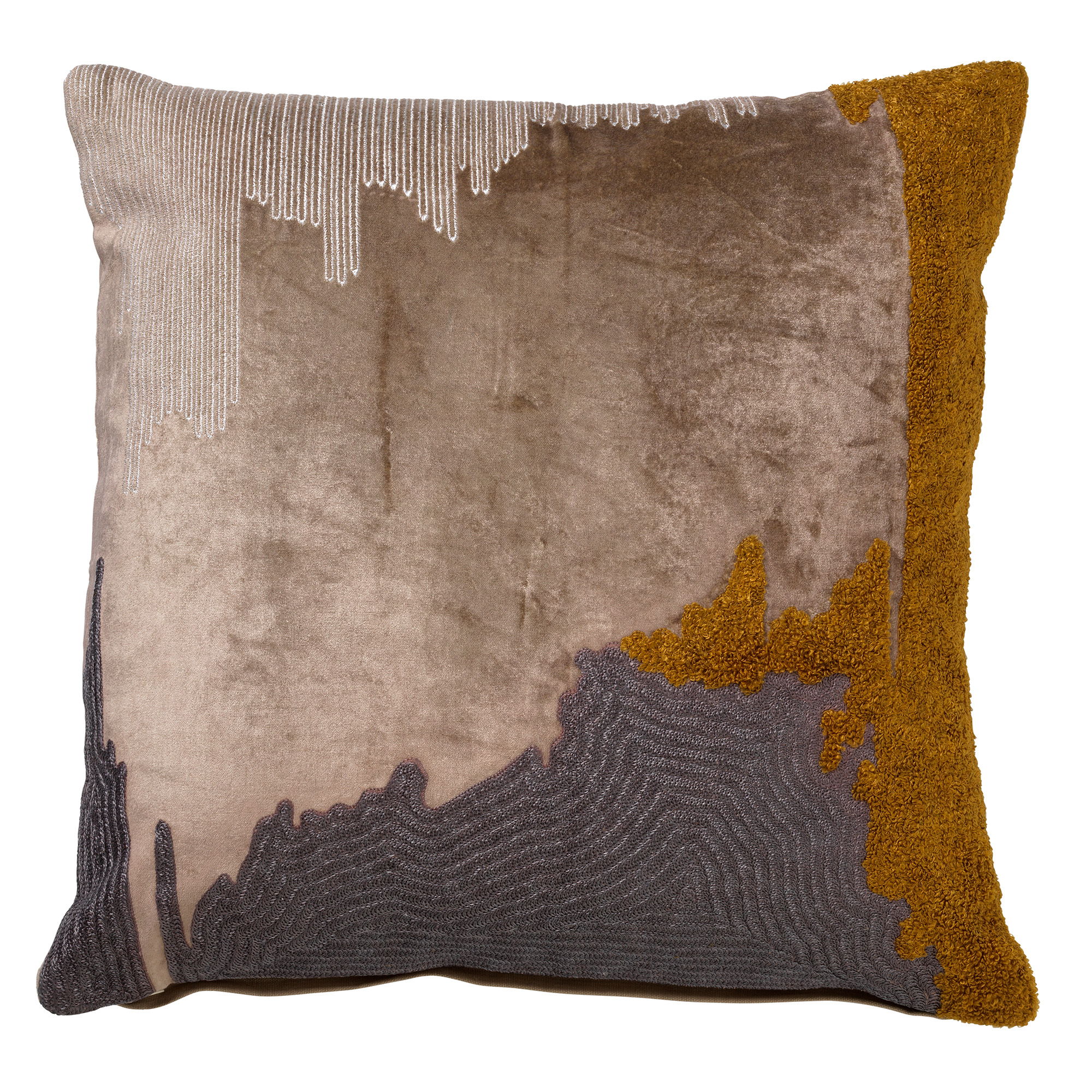 MONET | Coussin | 45x45 cm Pumice Stone | Beige | Hoii | Avec un rembourrage luxueux