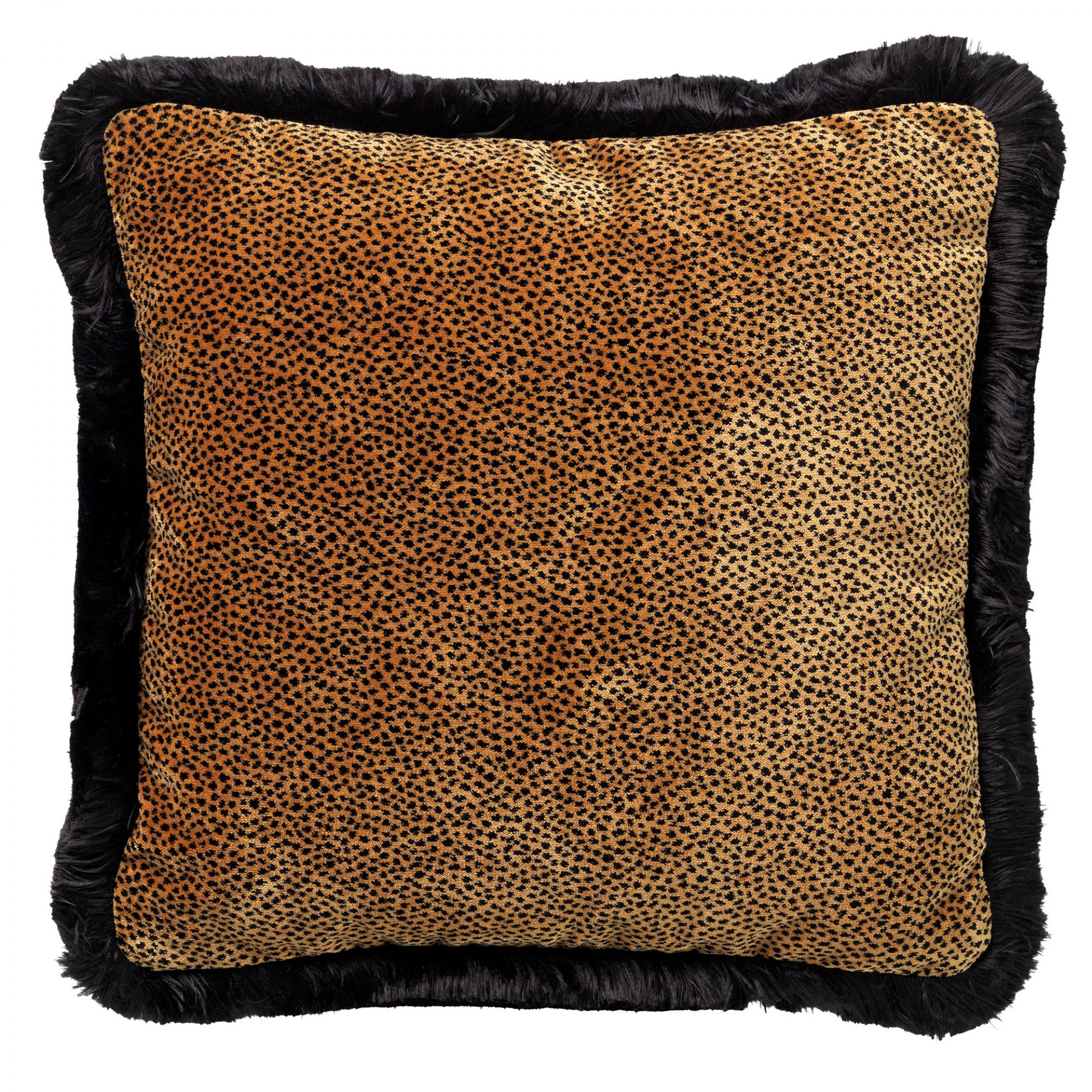 ELISABETH | Coussin | 45x45 cm Tobacco Brown | Marron | Velours | Impression de points | Hoii | Avec un rembourrage luxueux