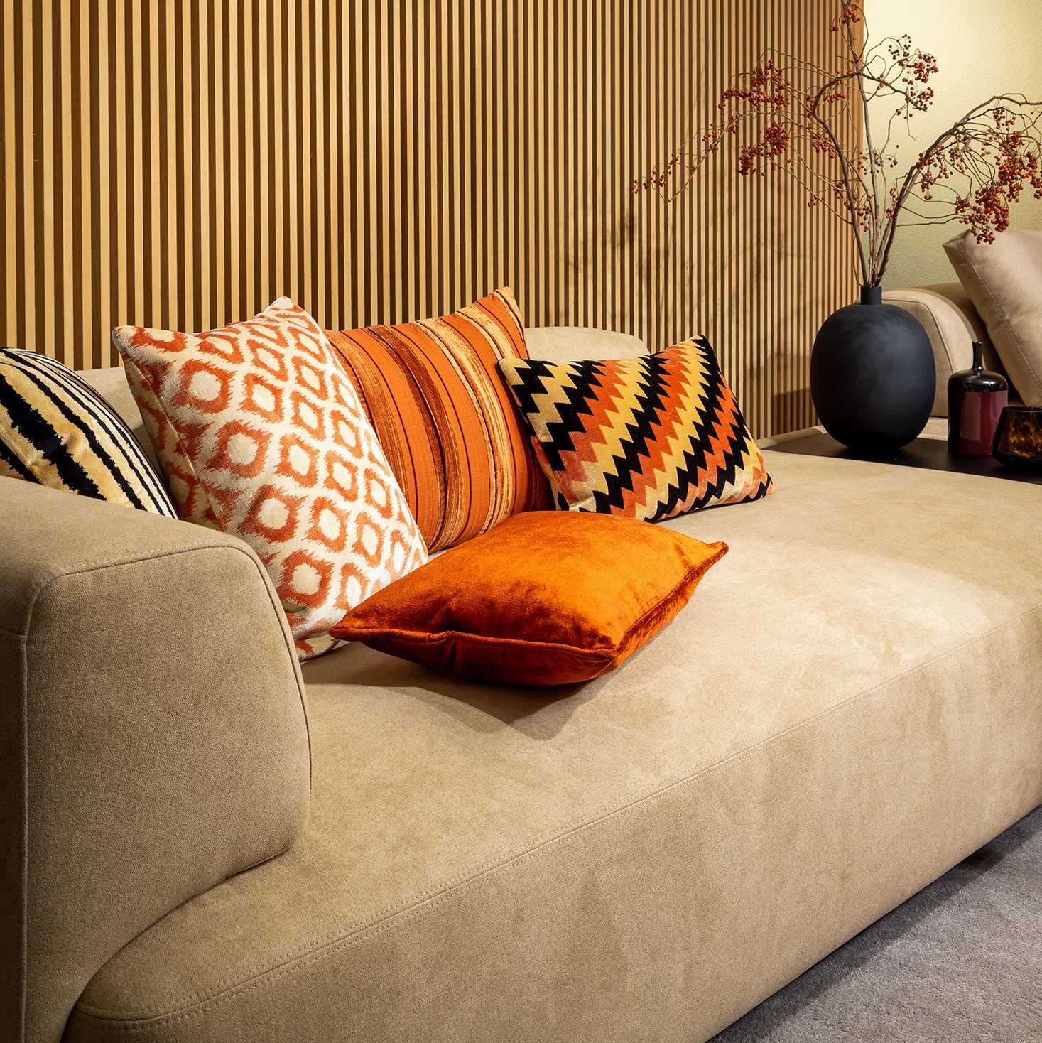 LEONARDO | Cushion | 45x45 cm Potters Clay | Orange | Hoii | With luxury inner cushion