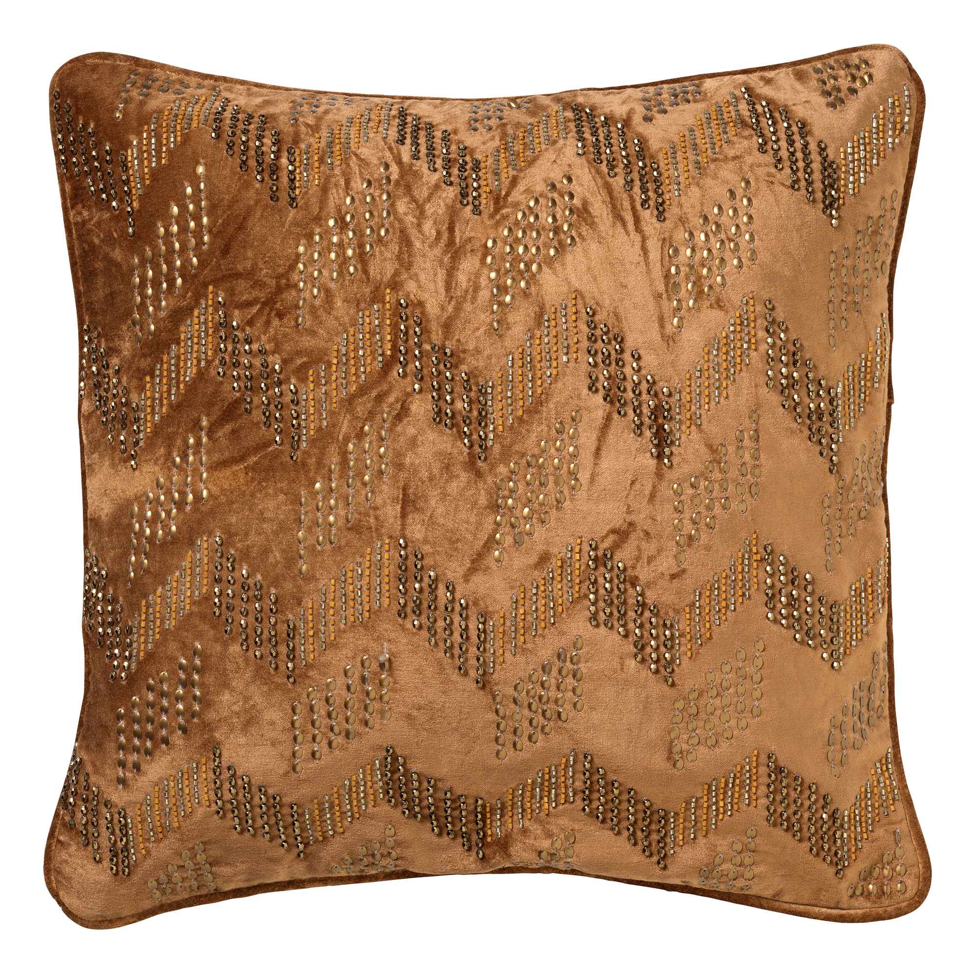 LUCIE | Cushion | 45x45 cm Tobacco Brown | Brown | Hoii | With luxury inner cushion