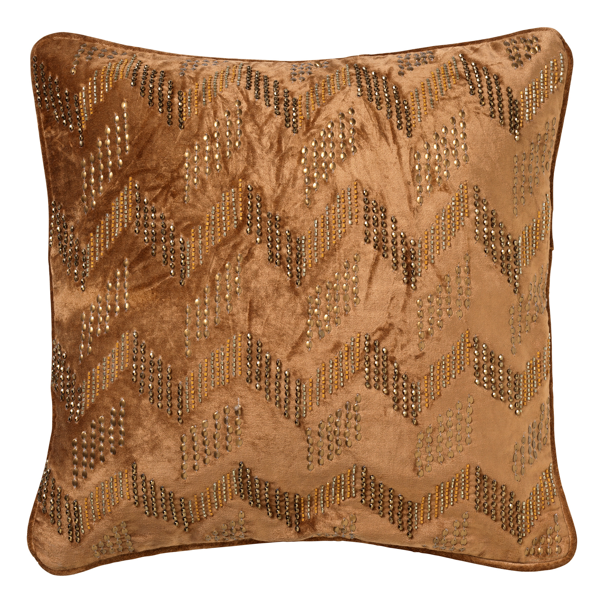 LUCIE | Coussin | 45x45 cm Tobacco Brown | Marron | Hoii | Avec un rembourrage luxueux