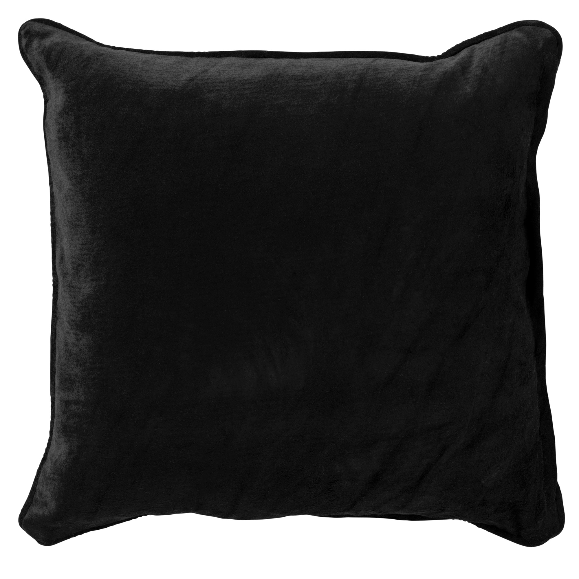 CHLOE | Coussin | 50x50 cm Raven | Noir | Velours | Hoii | Avec un rembourrage luxueux