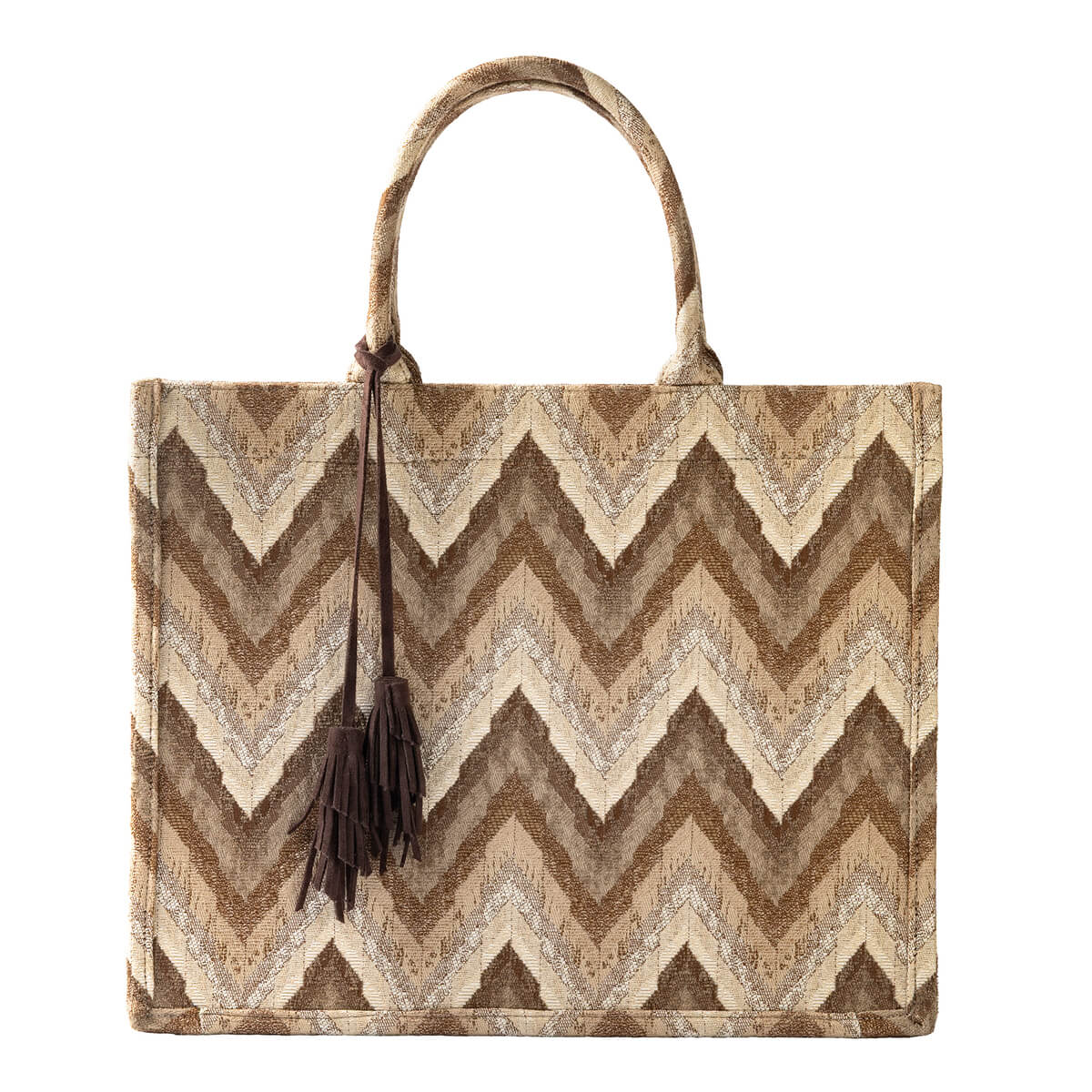 MARCELLO | Sac Cabas | Tote bag Pumice stone | 43x34x13 cm | Marron | Hoii 