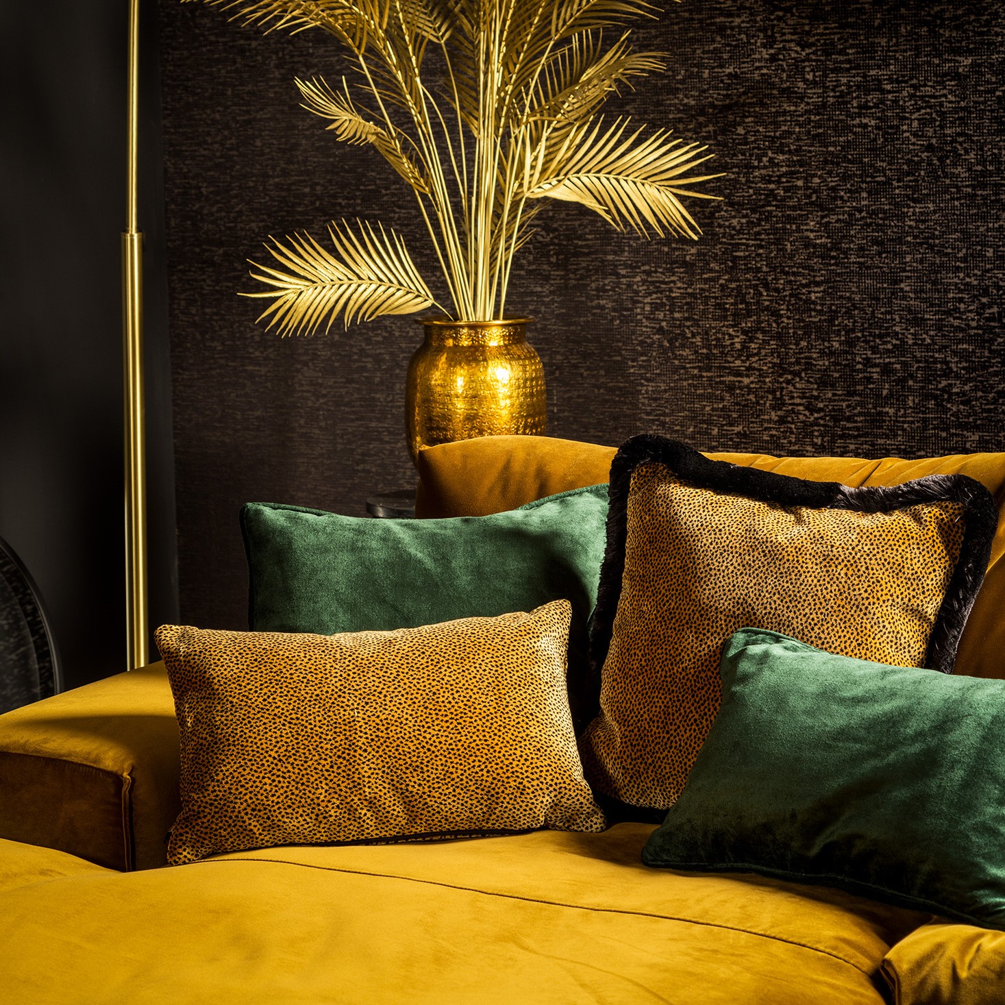 ELISABETH | Cushion |30x50 cm Tobacco Brown | Brown | Velvet | Hoii |With luxury inner cushion
