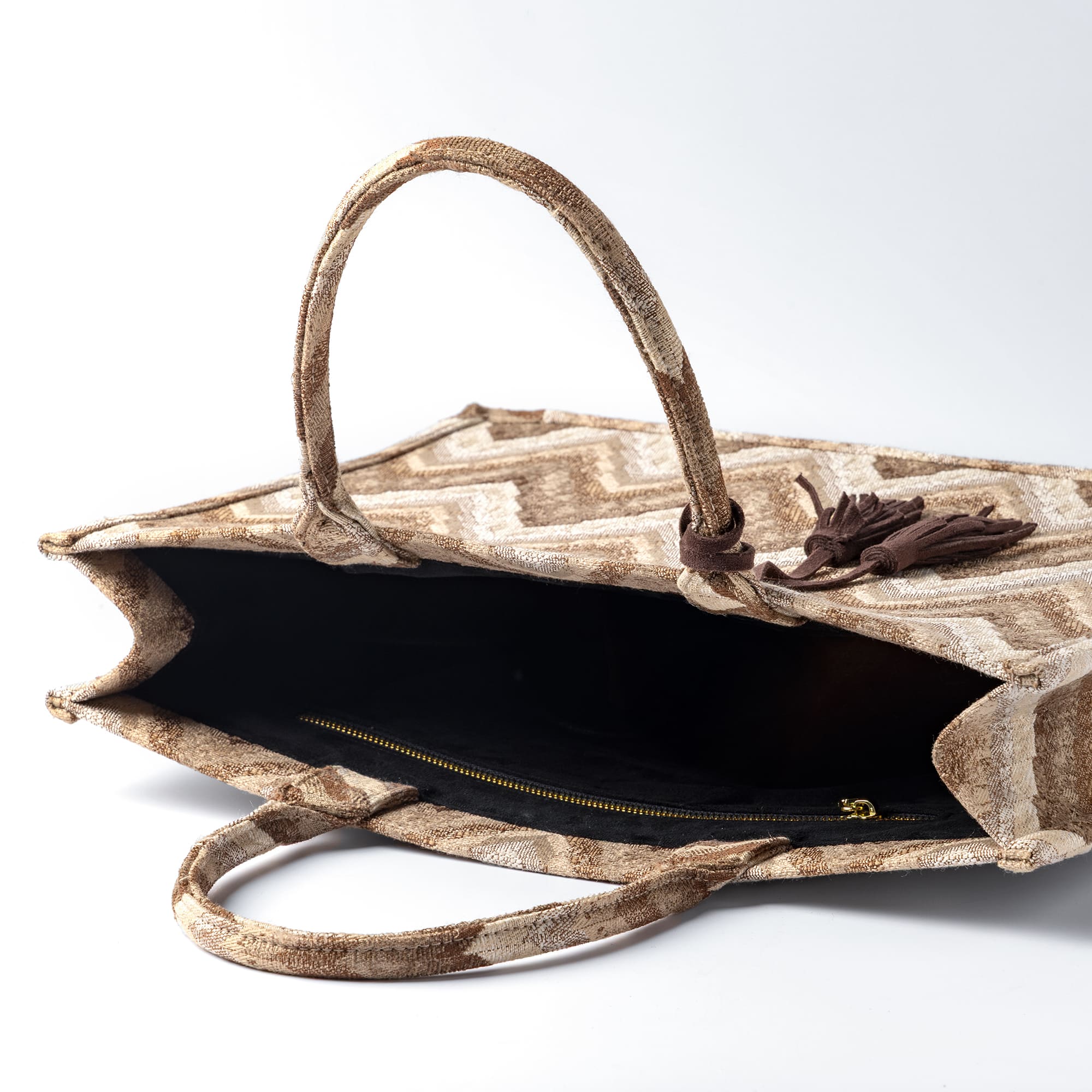 MARCELLO | Tote bag | Shopper Pumice stone | 43x34x13 cm | Brown | Hoii 