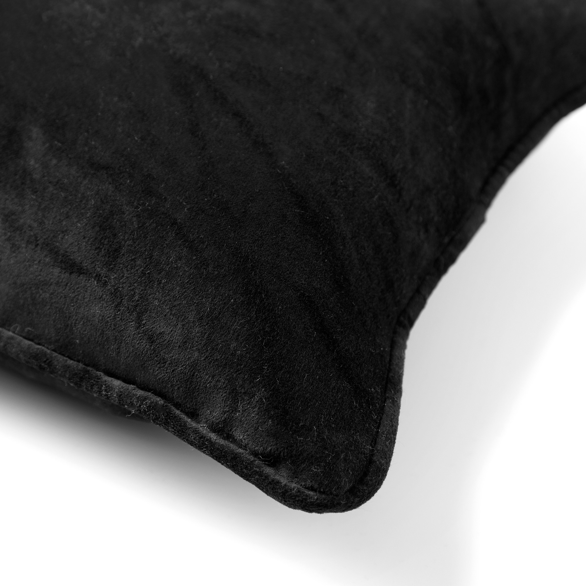 CHLOE | Coussin | 30x50 cm Raven | Noir | Velours | Hoii | Avec un rembourrage luxueux