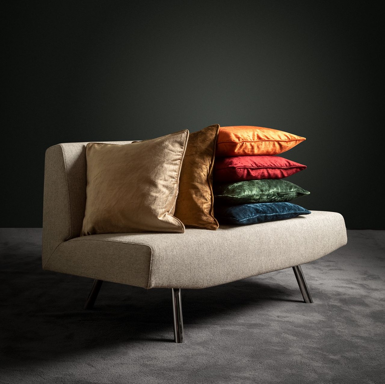 CHLOE | Coussin | 50x50 cm Mountain View | Vert | Hoii | Avec un rembourrage luxueux