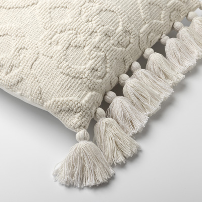 APHRODITE | Coussin |  40x60 cm Snow White | Blanc | Hoii |  avec rembourrage en plumes à la norme GRS