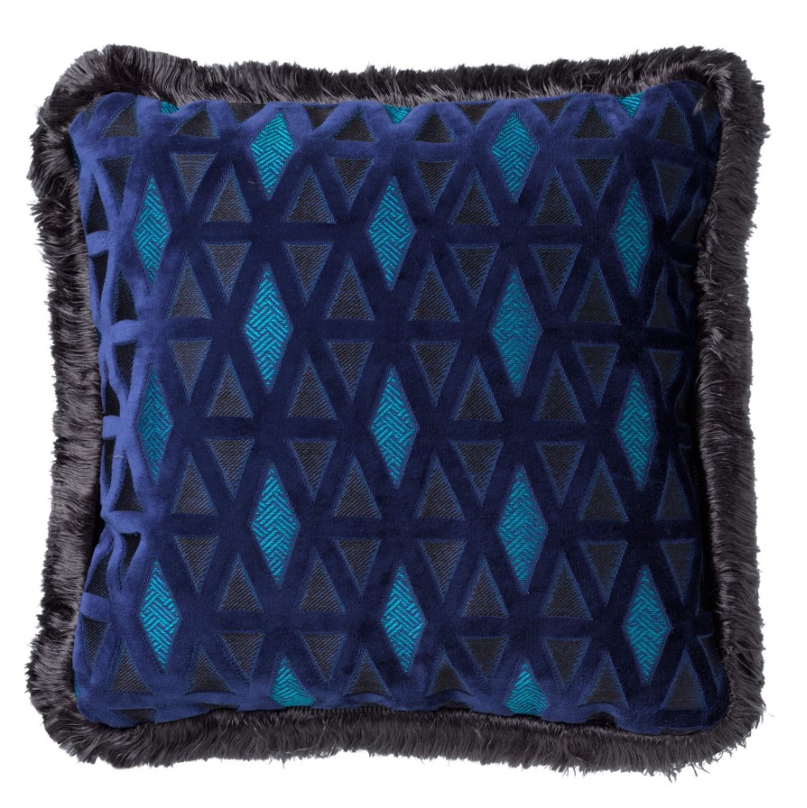 BARON | Coussin | 45x45 cm Insignia Blue | Bleu | Hoii | Avec un rembourrage luxueux
