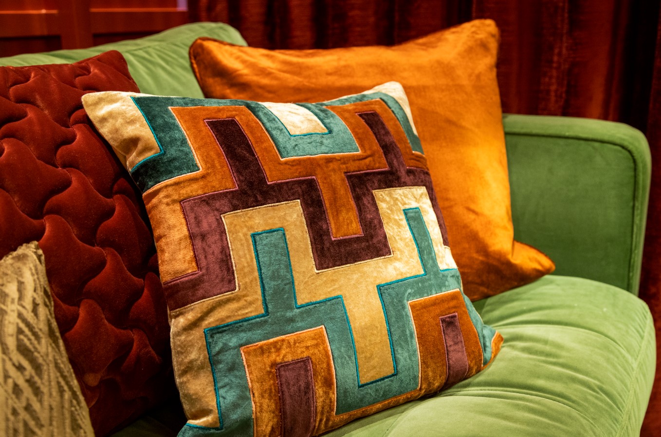 BELLONA | Dekokissen | 45x45 cm Semolina | Beige | Samt | Hoii 