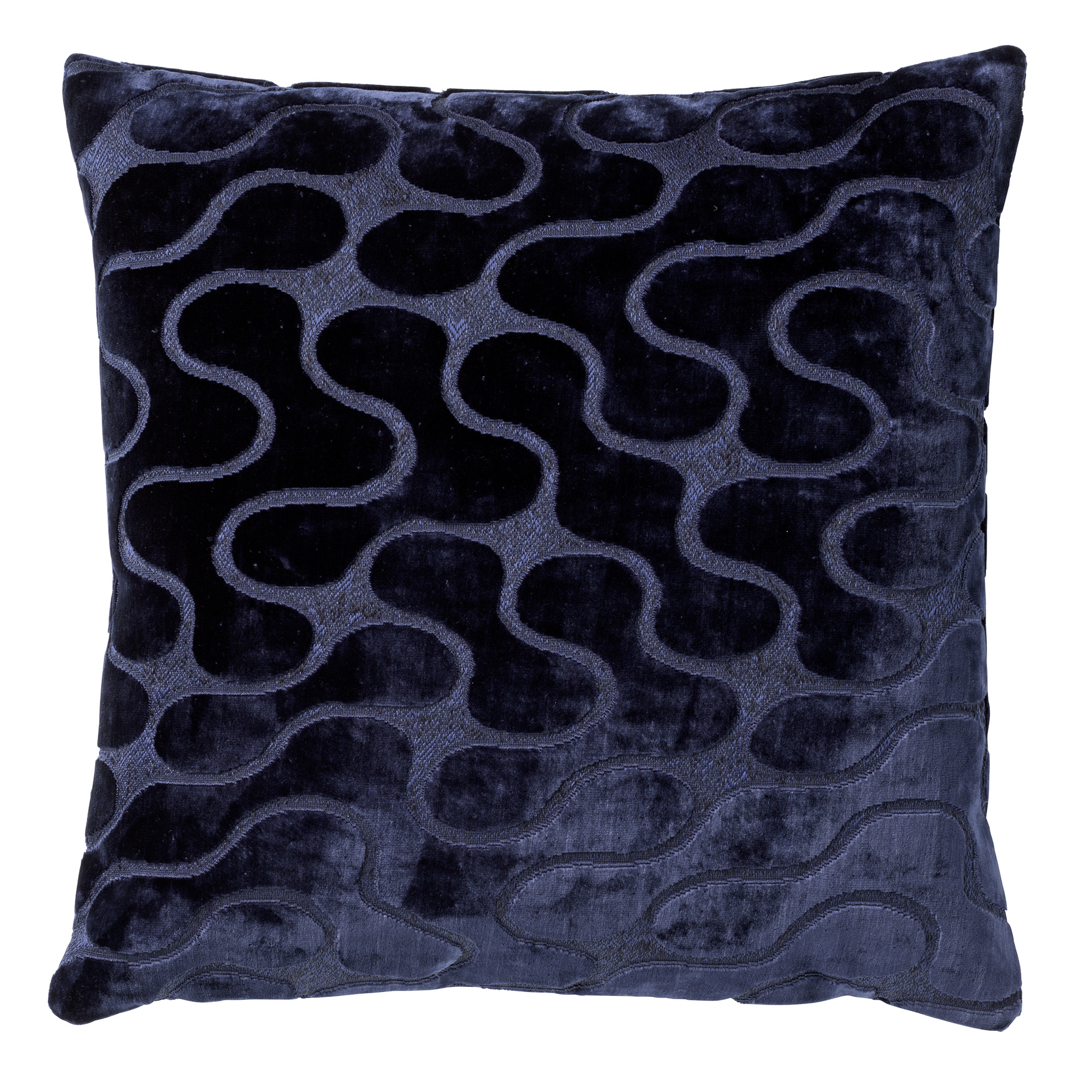 NADINE | Coussin | 45x45 cm Insignia Blue | Bleu | Hoii | Avec un rembourrage luxueux