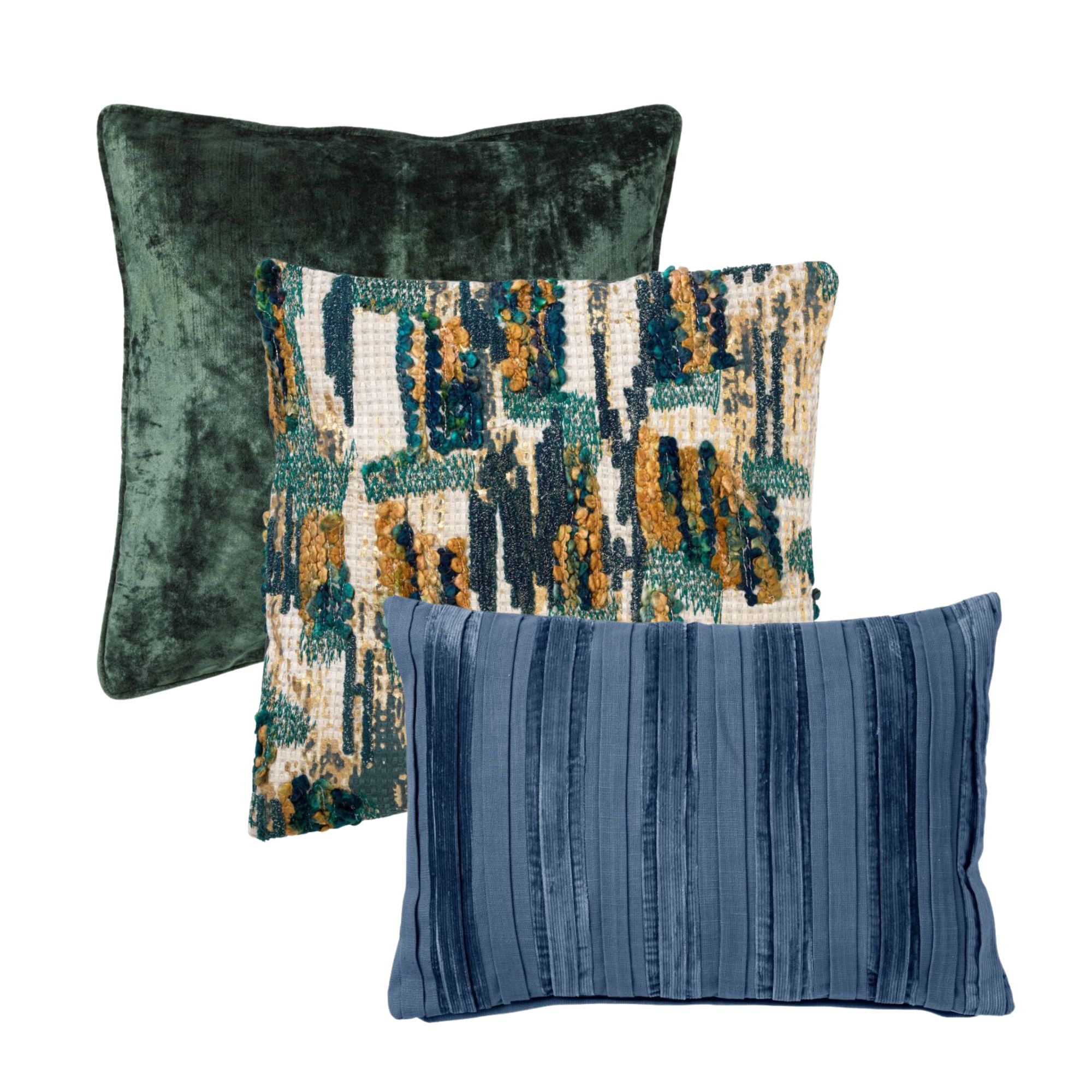 KISSENSET | 3-teilig | Grün, Blau | Hoii