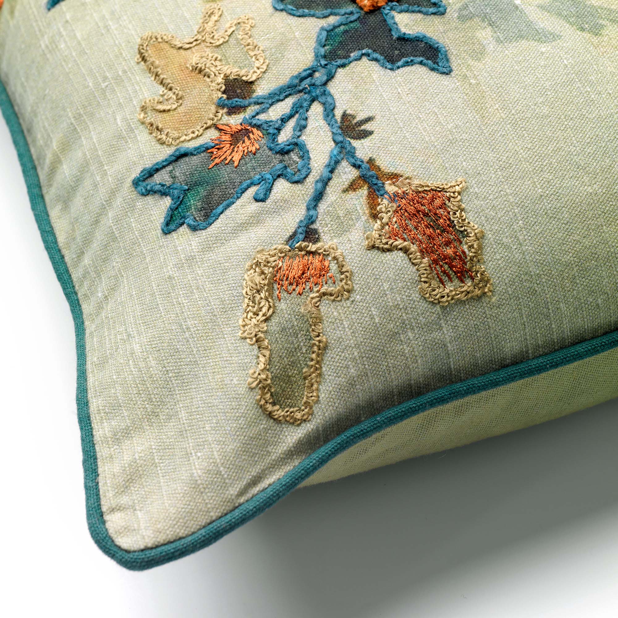 FLORETTE | Coussin | 45x45 cm Mountain View | Vert | Hoii | Avec un rembourrage luxueux