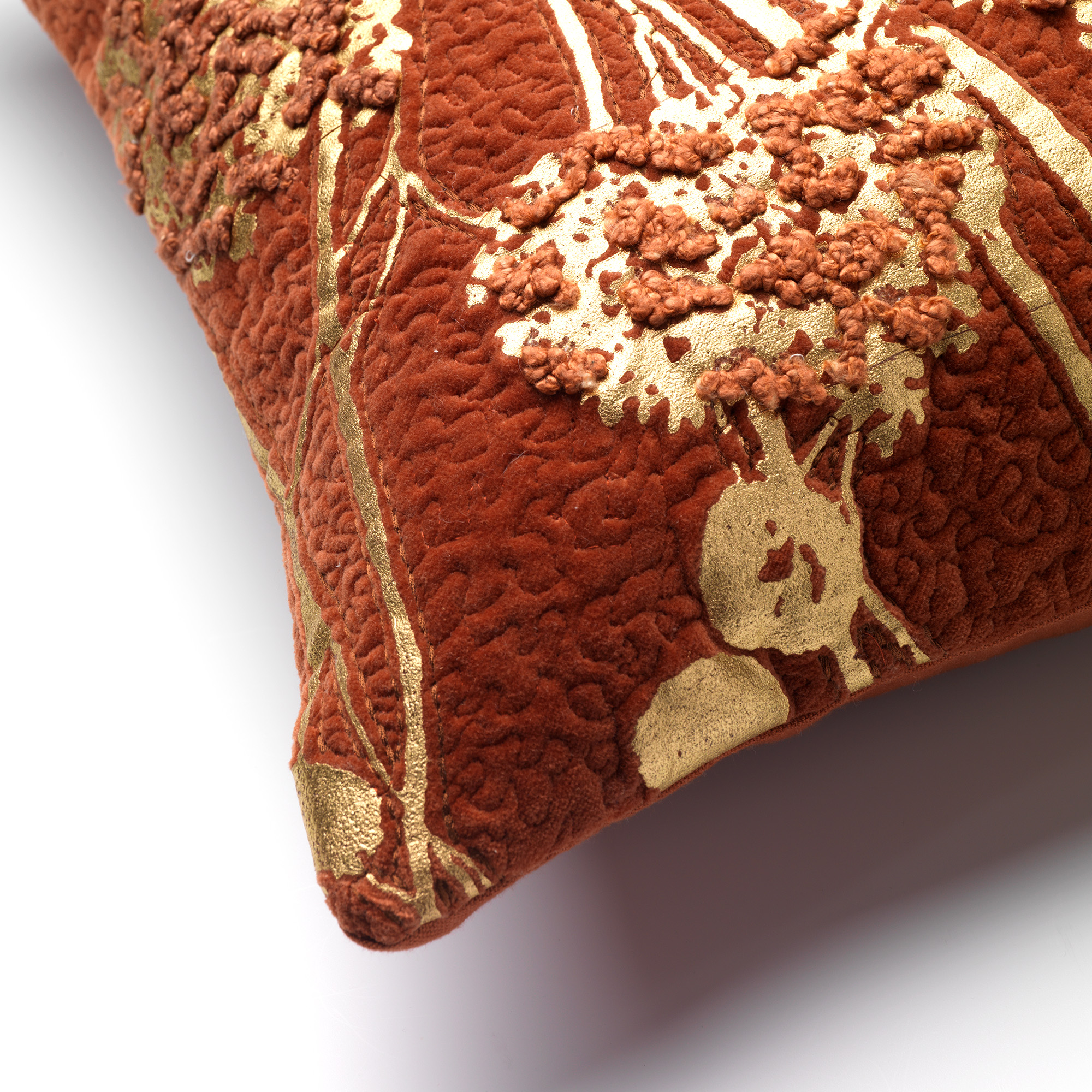 MABELLE | Coussin | 45x45 cm Potters Clay | Orange | Hoii | Avec un rembourrage luxueux