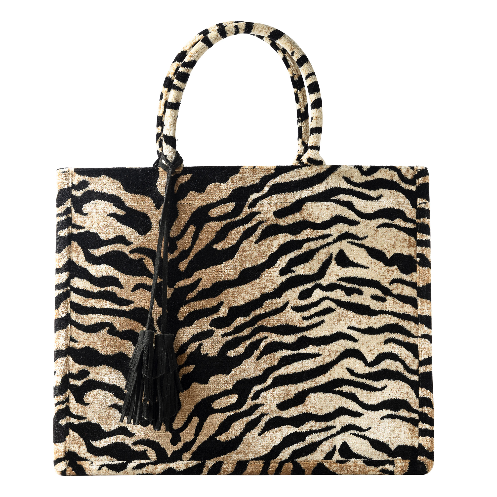 ELEONORA | Tote bag | Shopper | 43x34x13 cm | Pumice Stone | Beige | Multicolor |  Hoii 
