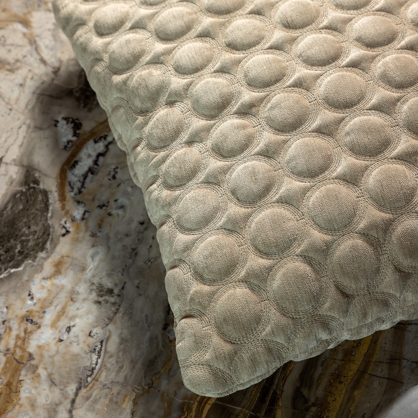 ADRIANE | Cushion | 45x45 cm Pumice Stone | Beige | Hoii | With luxury inner cushion